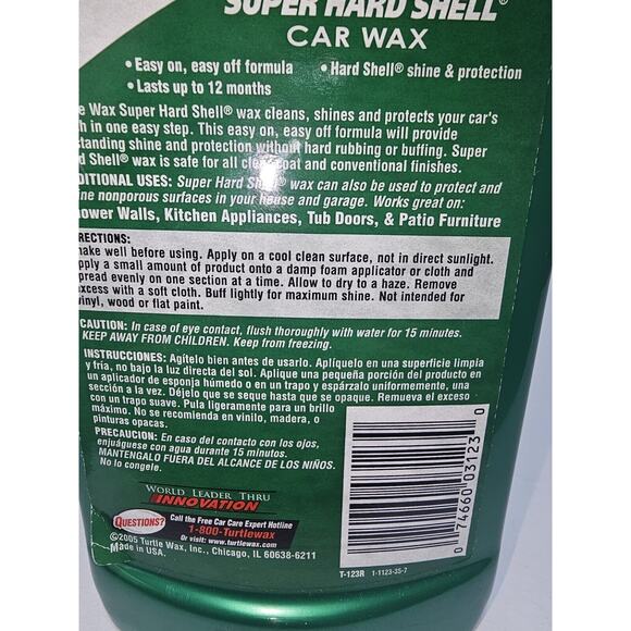 Turtle Wax T-123R Super Hard Shell Liquid Car Wax 16oz - Picture 5 of 7